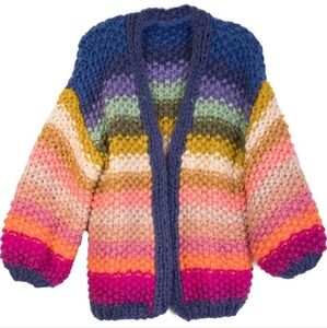 Thick knit sweater cardigan